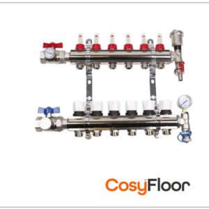 Cosy®Floor 2-12 Way Low Temperature Manifold With Isolation Valves Excl. Pump